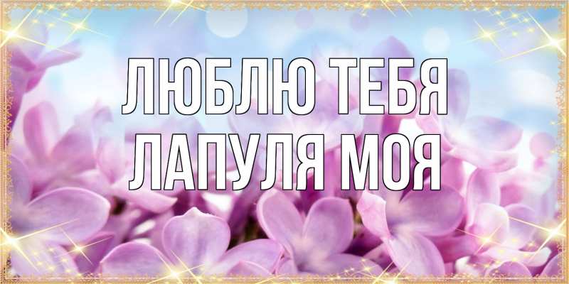 Картинка Люблю тебя, Лапуля моя
