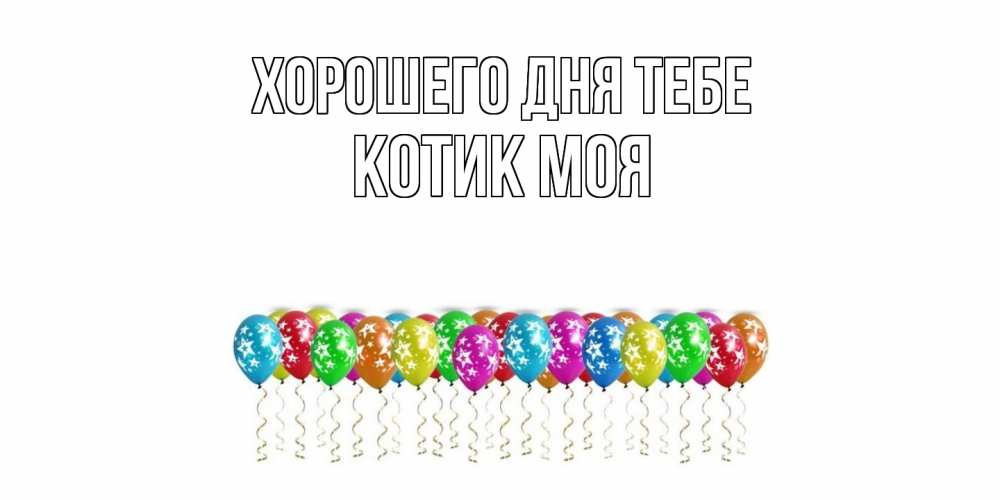 Открытка на каждый день с именем, Котик-моя Хорошего дня тебе прекрасного дня Прикольная открытка с пожеланием онлайн скачать бесплатно 