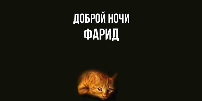 Картинка Доброй ночи, Фарид