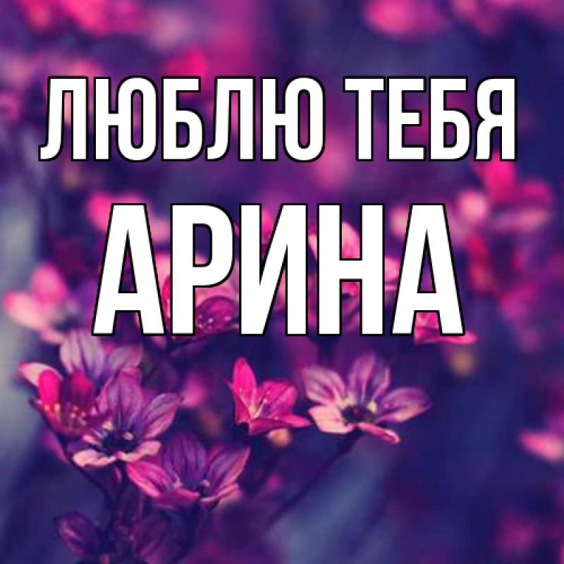 Картинка Люблю тебя, Арина