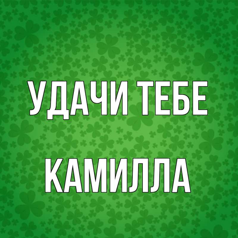 Картинка Удачи тебе, Камилла