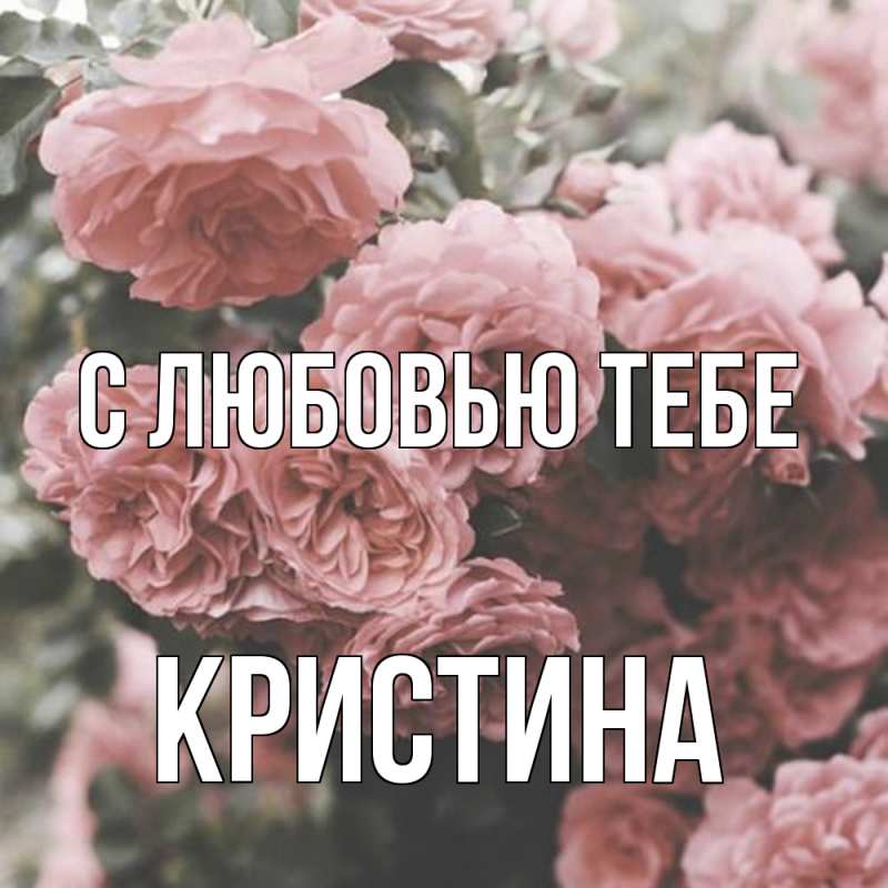 Картинка С любовью тебе, Кристина