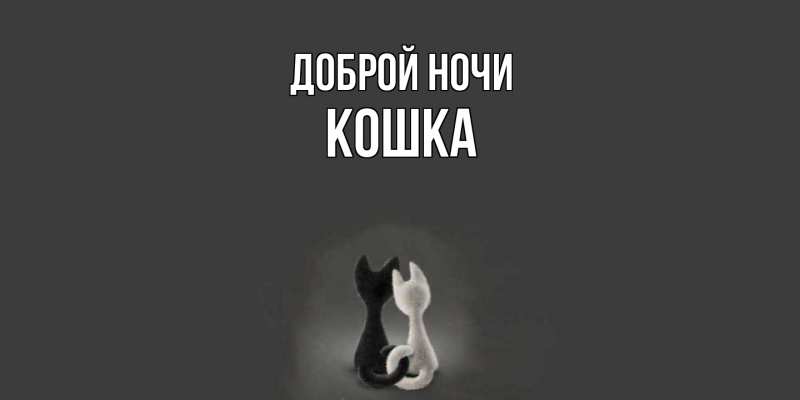 Картинка Доброй ночи, Кошка