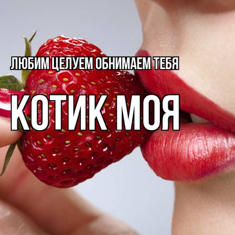 Картинка Любим целуем обнимаем тебя, Котик моя