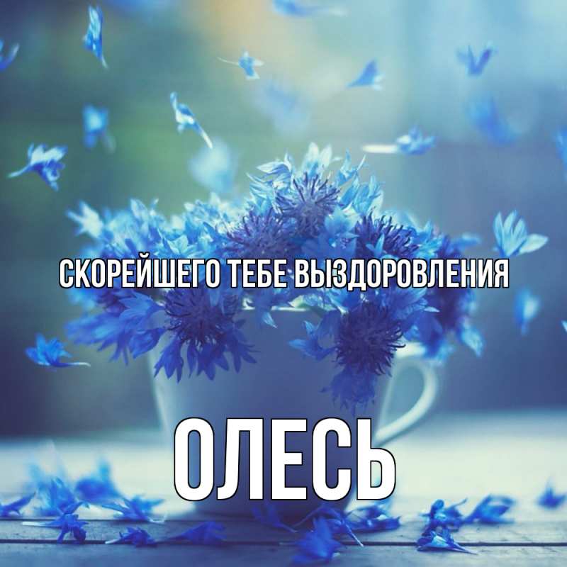 Открытка с именем, Олесь, Скорейшего тебе выздоровления