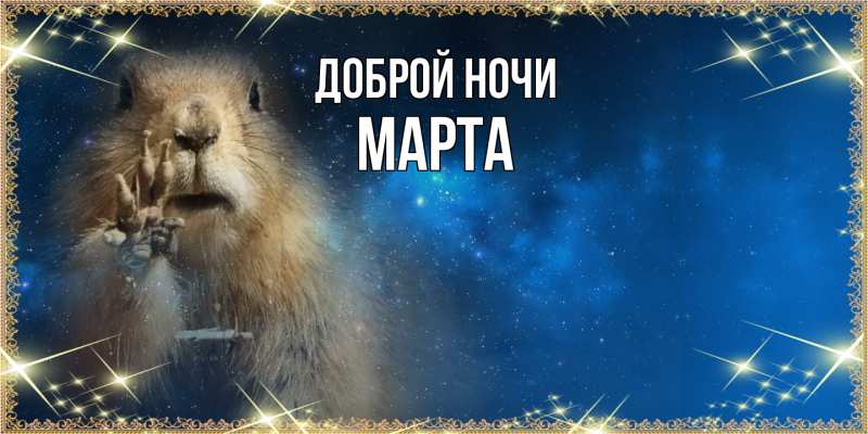Картинка Доброй ночи, Марта