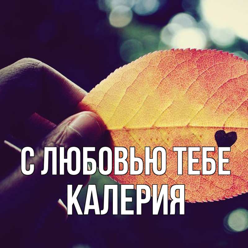Картинка С любовью тебе, Калерия