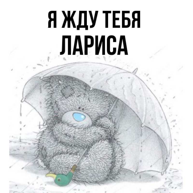 Открытка с именем, Лариса, Я жду тебя