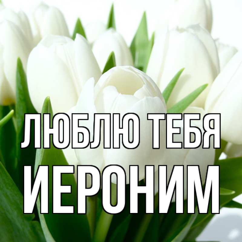 Открытка с именем, Иероним, Люблю тебя